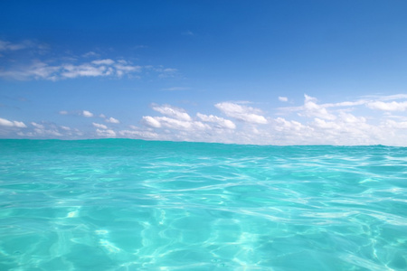 蓝海加勒比海水波