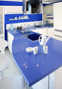 蓝白色厨房现代室内设计房子图片