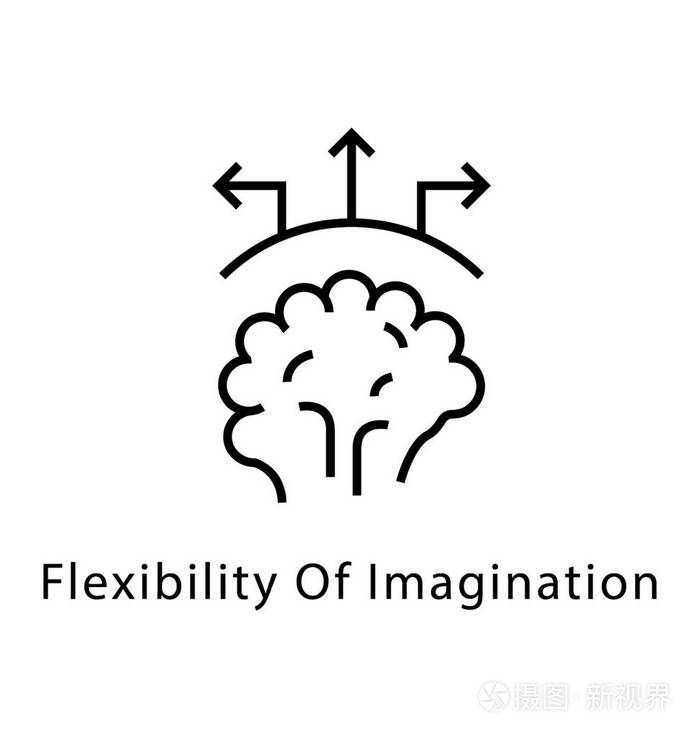 想象的灵活性矢量线图标