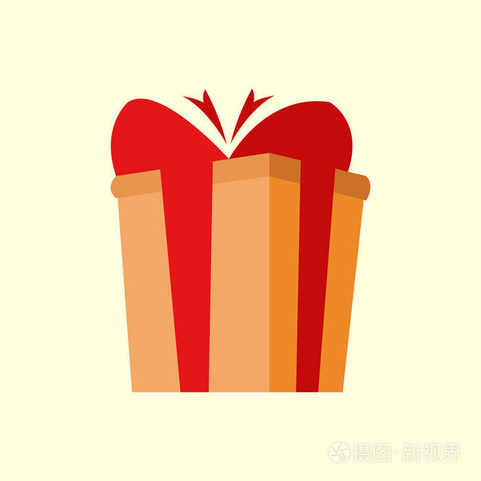 简单卡通 giftbox 矢量插图