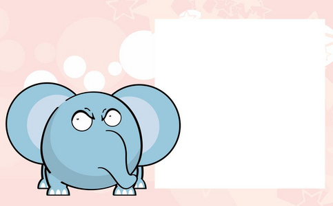 可爱的婴儿球大象卡通表达背景矢量格式