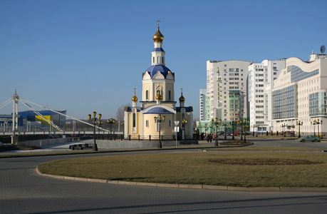 俄罗斯东正教神庙。 贝尔哥罗德。 俄罗斯。