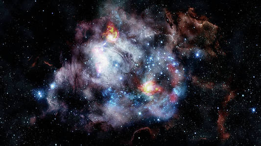 闪亮的星星和银河空间。夜空背景。由 Nasa 提供的这幅图像的元素