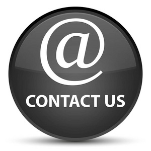 联系我们 电子邮件地址图标 特殊黑色圆形按钮