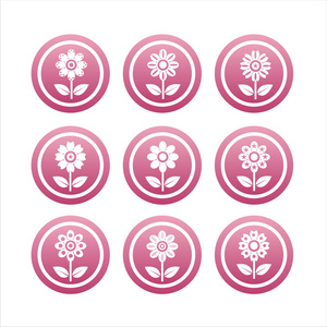 粉红色花朵标志