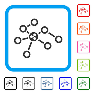 波纹网络节点框架图标图片