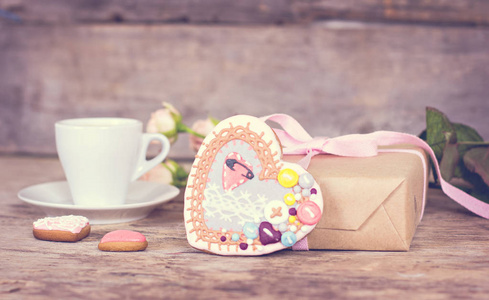 饼干的心，情人节，情人节 母亲节 礼物 惊喜 心的礼物