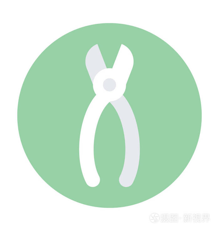 钳子平面矢量图标