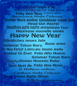 三十种语言的新年快乐