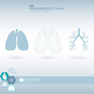 人的心脏和肺部的医疗保健背景。医疗诊所徽标