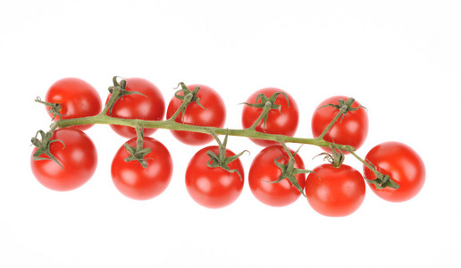 白色背景上分离出的红色番茄