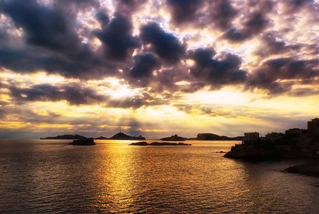 海上日落