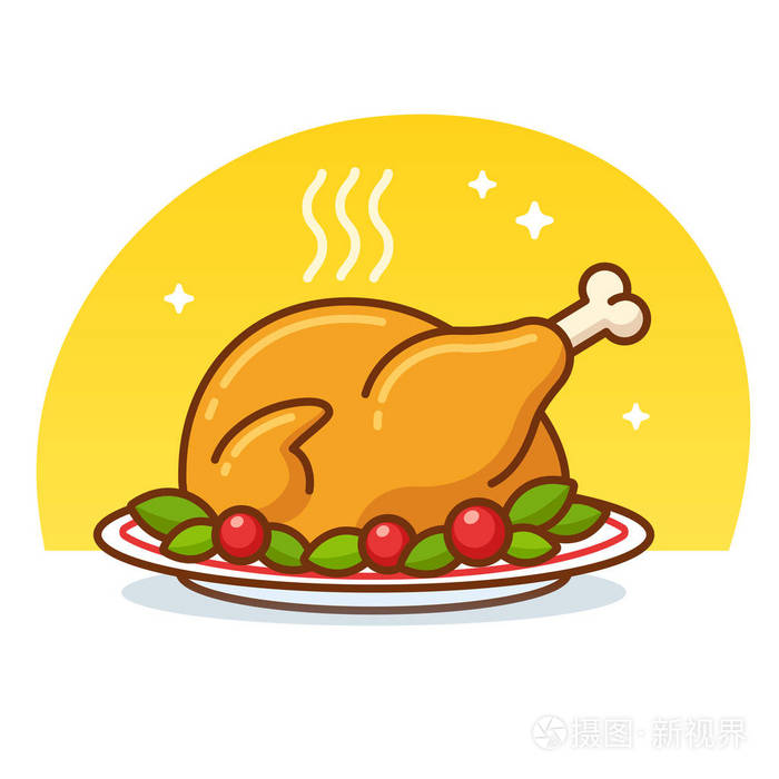 烤火鸡图标