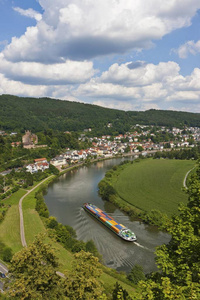 NeckarNeckarsteinachMittelburg 城堡VierburgeneckNeckartal 自然公园