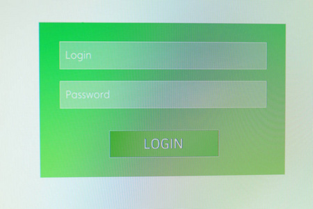 登录名和密码在屏幕上