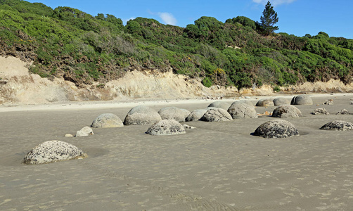 Koekohe 海滩大圆巨石在 Koekohe 海滩, 新西兰