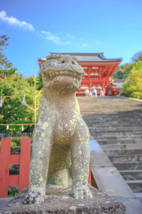 神社狗在 Tsurugaoka 幡