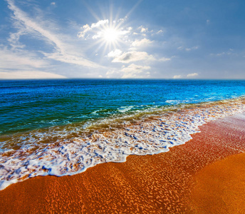 美丽的夏天海沙滩风景