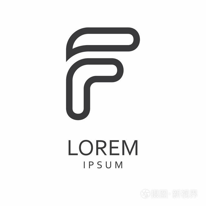 f字母标志矢量图标