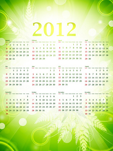 2012 年生态绿墙日历