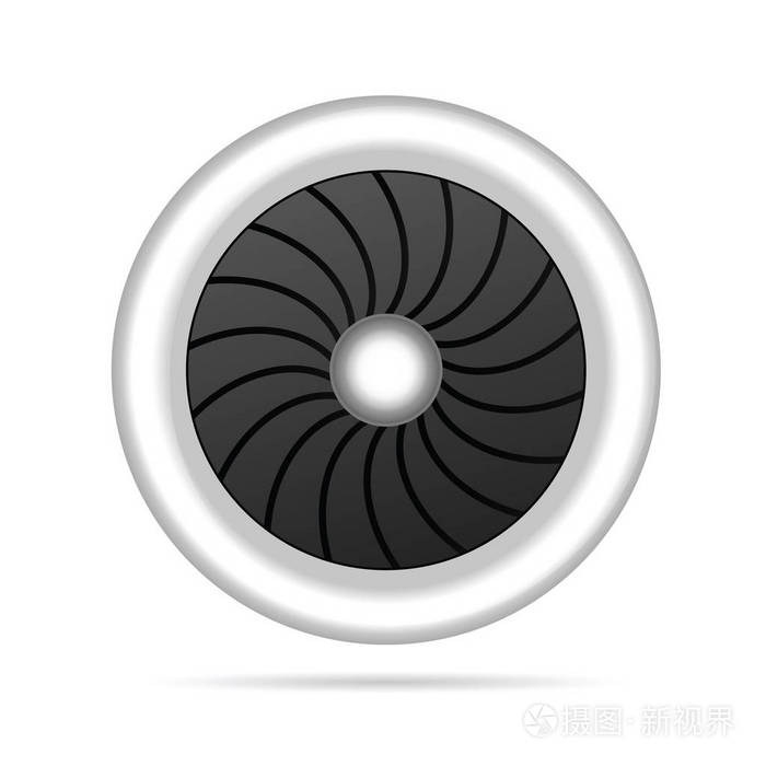 摄图新视界 插画 矢量图 飞机引擎唯一例证.eps