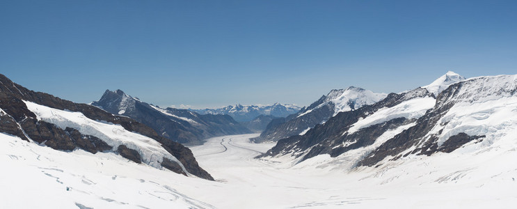 瑞士的大型阿莱奇冰川