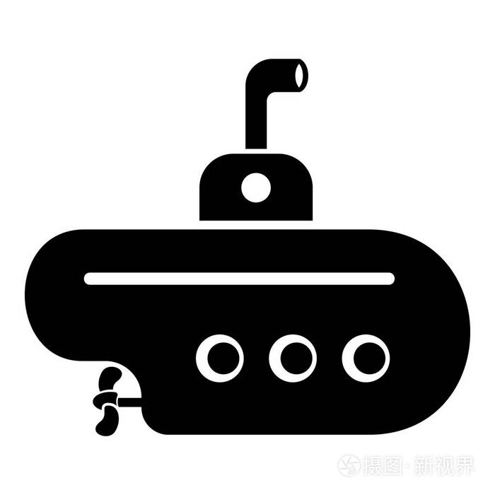 潜水与潜望镜图标 简单的风格插画-正版商用图片02wdbn-摄图新视界