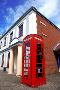 英国伦敦传统红色电话亭