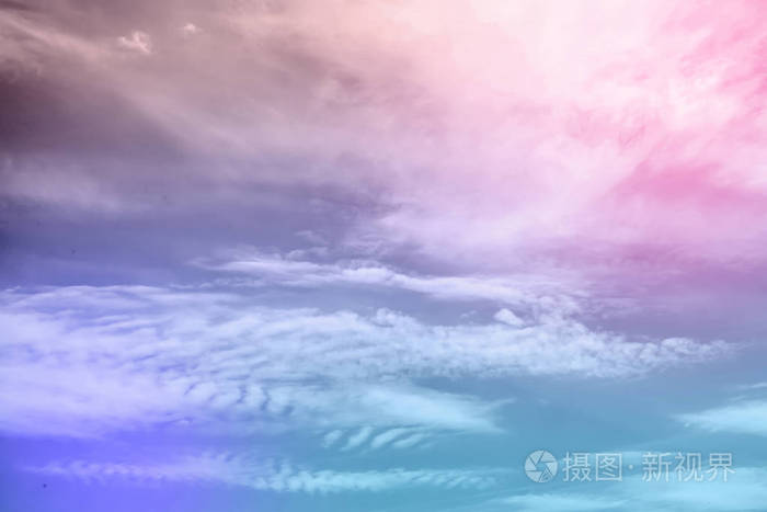 五颜六色的天空与云彩