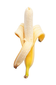 去皮香蕉一半