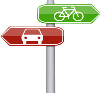 自行车和汽车标志