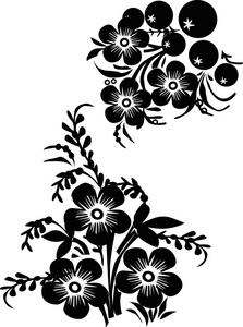 六个黑花设计