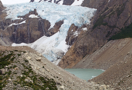 阿根廷冰川国家公园的冰川彼德拉斯 Blancas