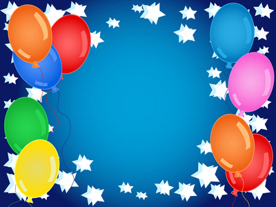 生日或其他庆祝活动背景的蓝色图片