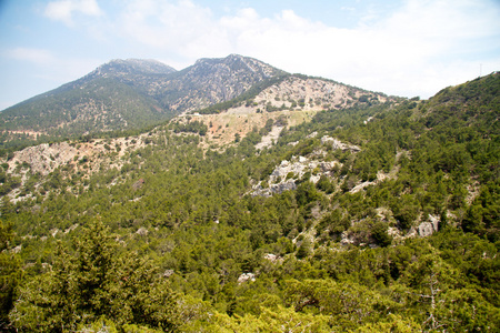 希腊的高山和岩石