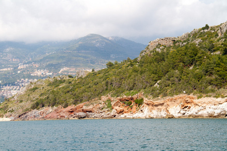土耳其的岩石和地中海
