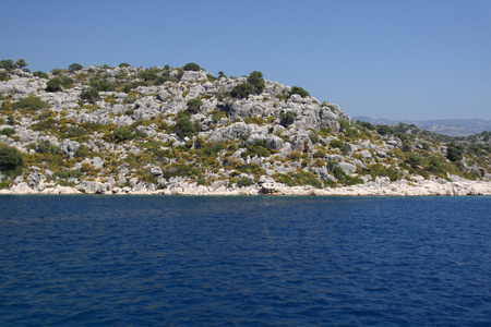 土耳其的岩石和海洋