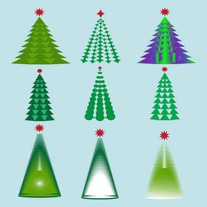 设计圣诞树的矢量图像图片