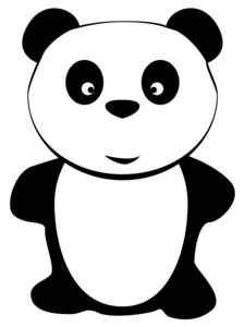 卡通可爱的熊猫熊