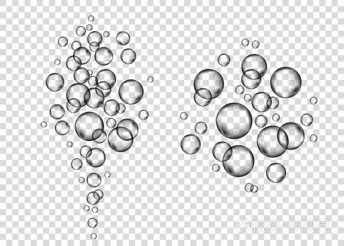 透明背景下的水下嘶气体气泡插画-正版商用图片033n1w-摄图新视界
