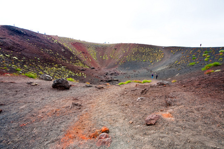 意大利埃特纳西西里岛西尔维斯特里火山口