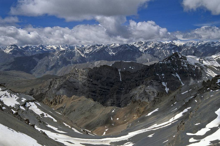 宝蓝 La 或宝蓝通行证, 5580m, KibberKarzok 跋涉, 喜马偕尔邦, 印度喜马拉雅, 北印度, 印度, 亚