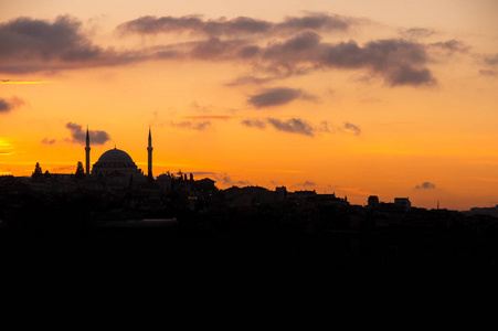 日落的伊斯坦布尔观