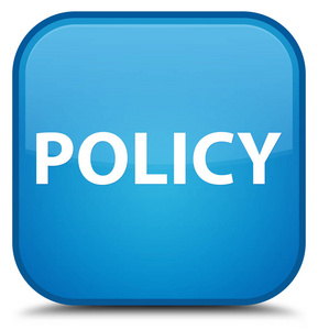 政策专用青色蓝色方形按钮