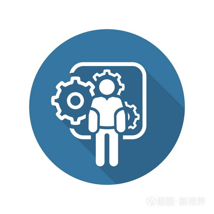 机械工程图标.人和齿轮.开发符号