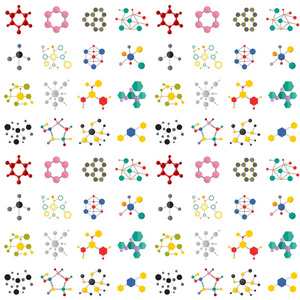 连接结构分子 Dna 神经元的背景无缝模式科学技术矢量图