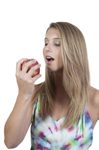 吃苹果的女人