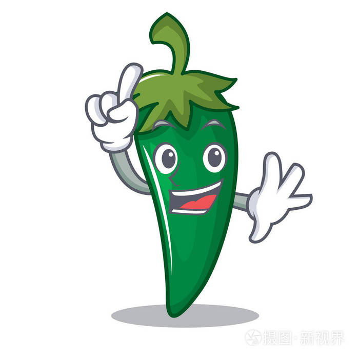手指绿辣椒卡通人物
