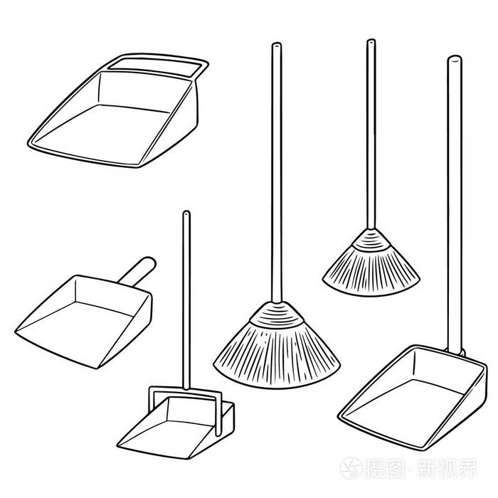 拖把的矢量集向量集桶向量集桶向量集桶向量组的铁真空吸尘器的载体