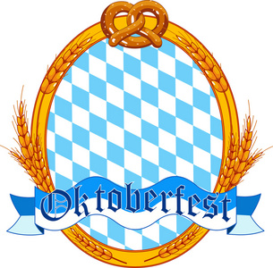 oktoberfest椭圆形标签设计